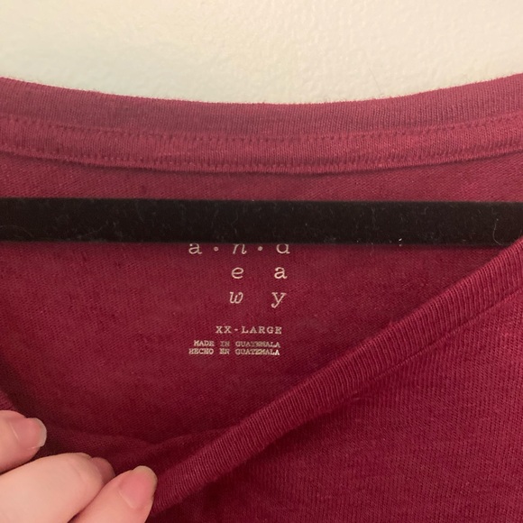 A new day maroon top with ruffle detail - Picture 3 of 5